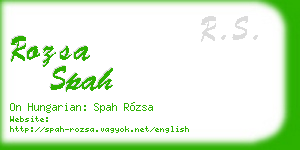 rozsa spah business card